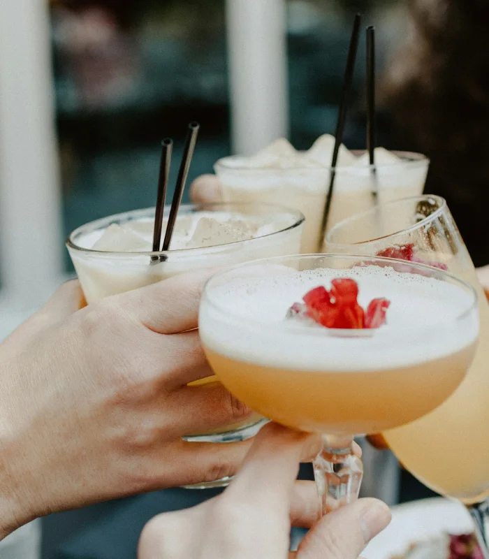 Cocktail aux fruits rouges - Pêche, framboise, cassis