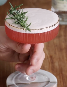 Smoked Rosemary Negroni Sour
